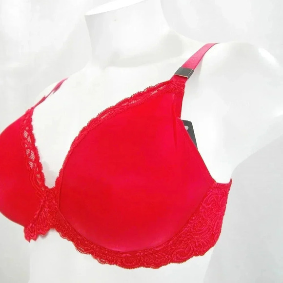 32C Paramour Vivien Plunge Contour UW Bra Tango Red NWT - Picture 11 of 16
